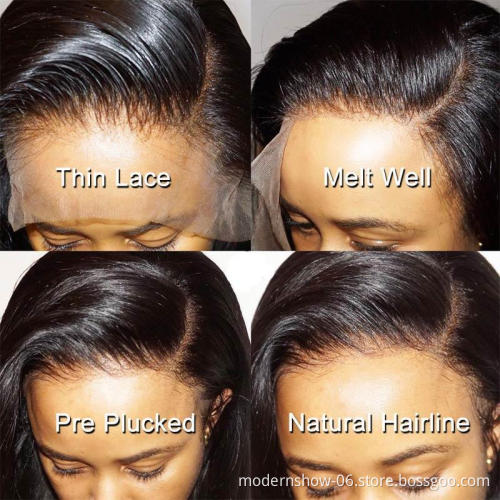 Factory Price 100%  Cuticle Aligned Virgin Human Hair HD Transparent Lace Closure and Lace Front Wigs